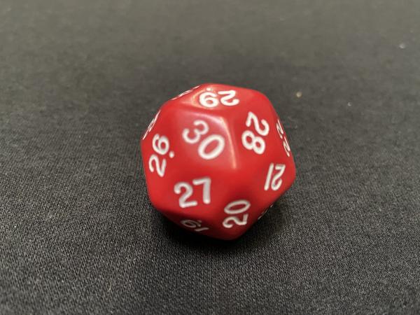 D30 Gaming Dice (Red) picture