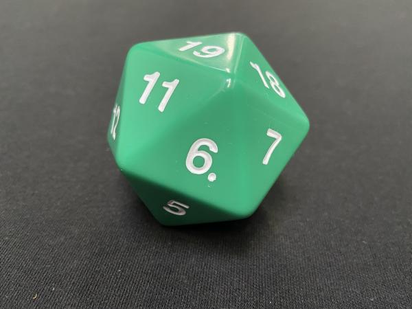 Large Solid D20 Dice (Green) picture