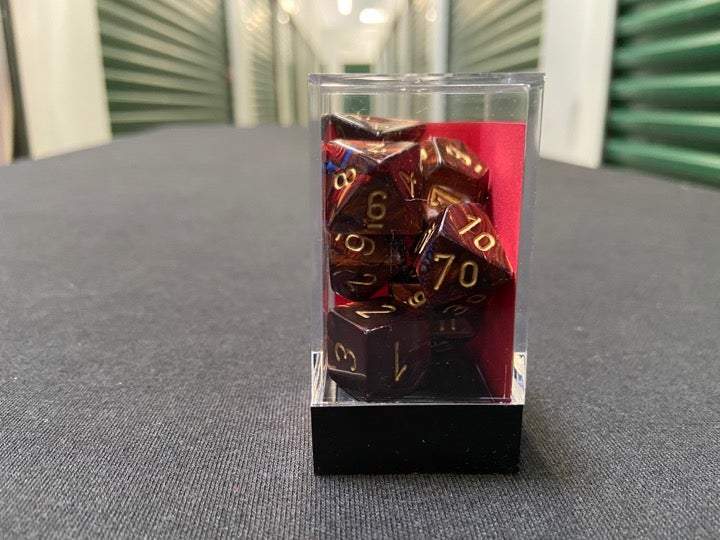 Chessex Scarab Blue Blood/Gold 7-Die Set