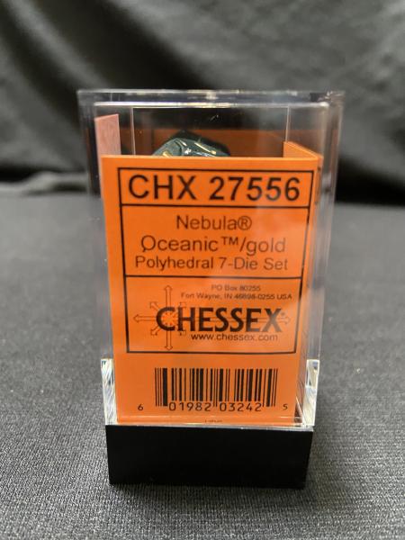 Chessex Nebula Oceanic/Gold 7-Die Set picture