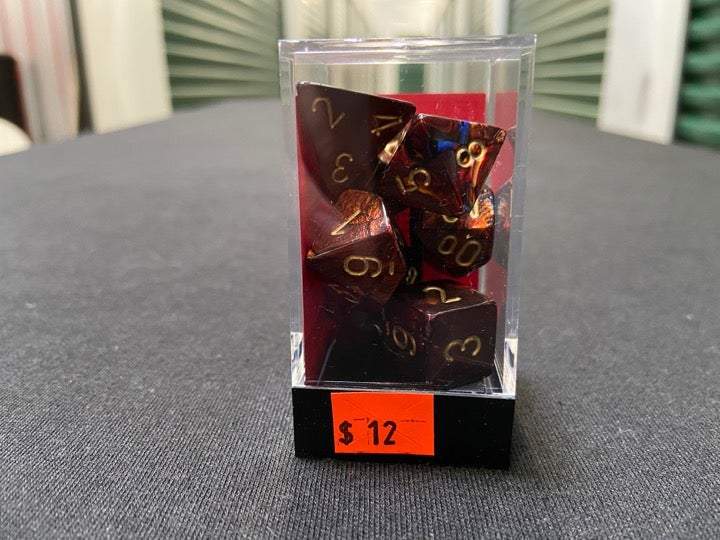 Chessex Scarab Blue Blood/Gold 7-Die Set picture