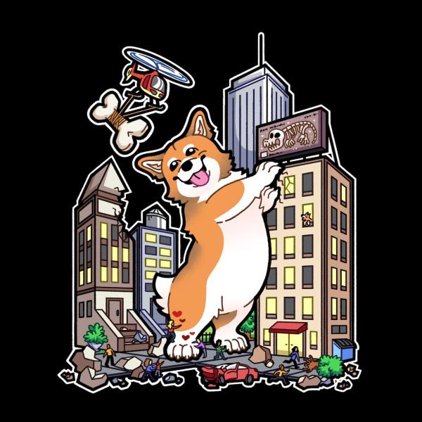 Corgzilla!!! 11" x 17" Print picture