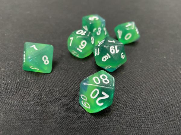 Koplow Shades of Green 7-Piece Dice Set picture