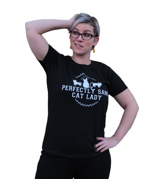 Perfectly Sane Cat Lady T-Shirt (Ladies) picture