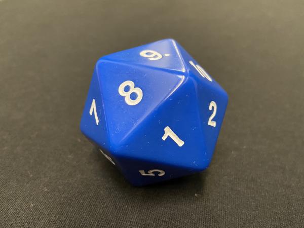 Large Solid D20 Dice (Blue) picture