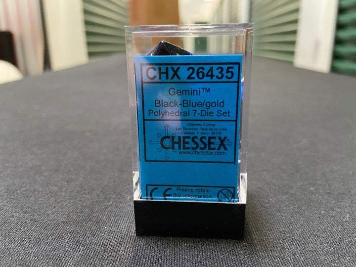 Chessex Black-Blue/Gold 7-Die Set picture