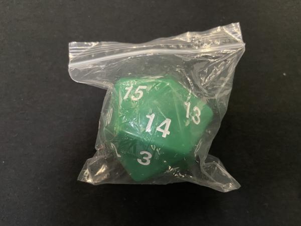 Large Solid D20 Dice (Green) picture