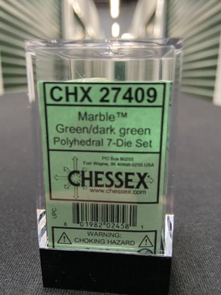 Chessex Marble Green/Dark Green Dice Set picture