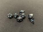 Koplow Opaque Black/Blue Ink 7-Piece Mini-Dice Set