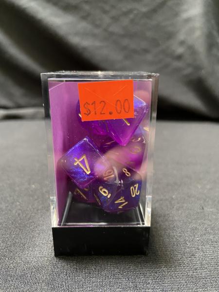 Chessex Borealis Royal Purple/Gold 7-Die Set picture