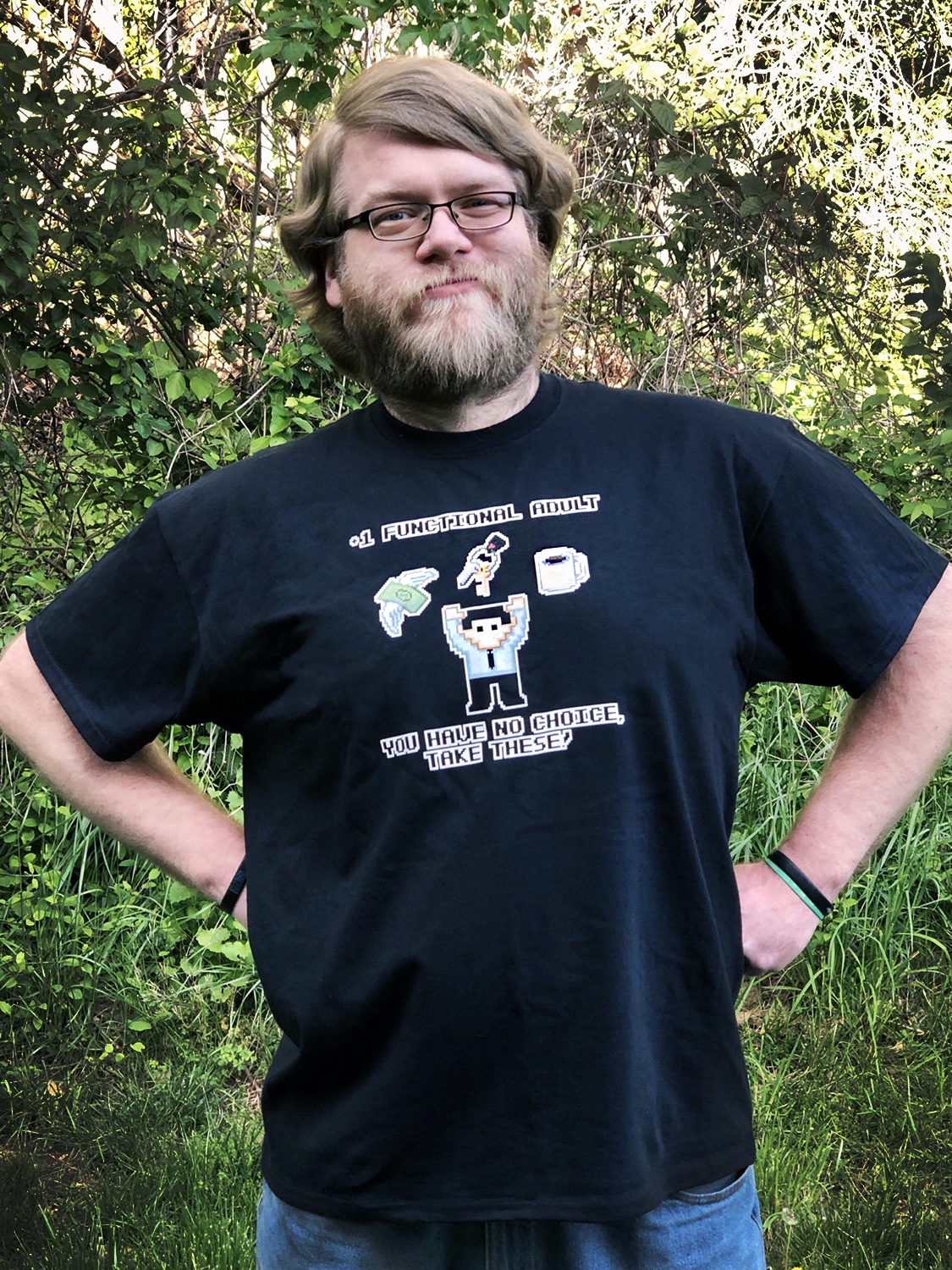 +1 Functional Adult T-Shirt (Men's) (Black) picture