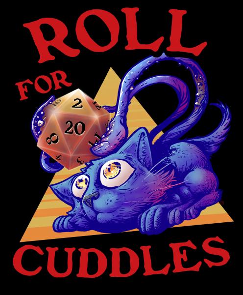 "Roll for Cuddles" Displacer Beast/Feline T-Shirt picture