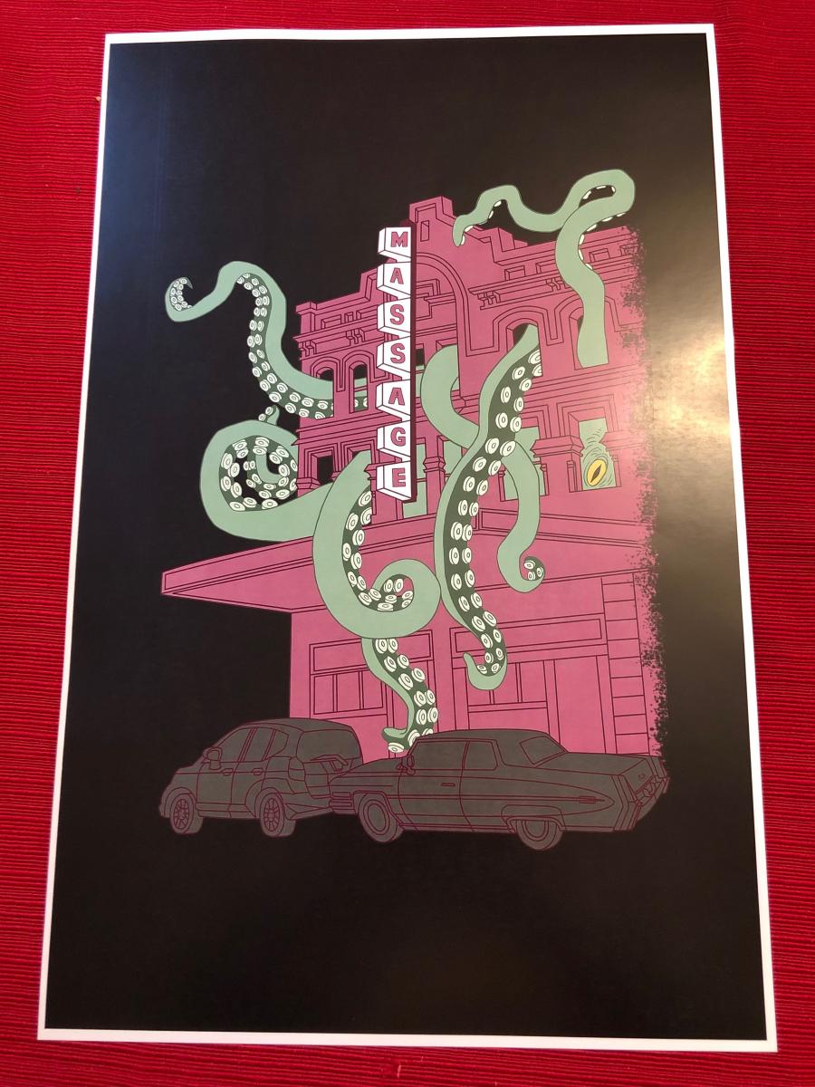 Tentacle Massage Parlor 11" x 17" Print picture