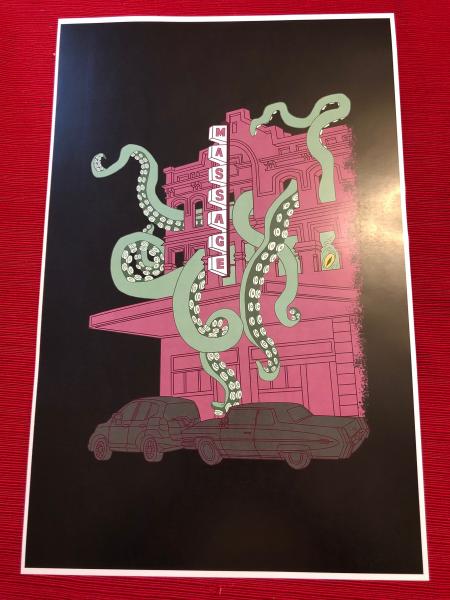 Tentacle Massage Parlor 11" x 17" Print picture