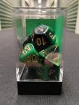 Chessex Gemini Black-Green/Gold Dice