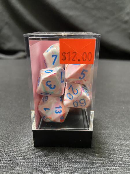 Chessex Festive Pop Art/Blue 7-Die Set picture