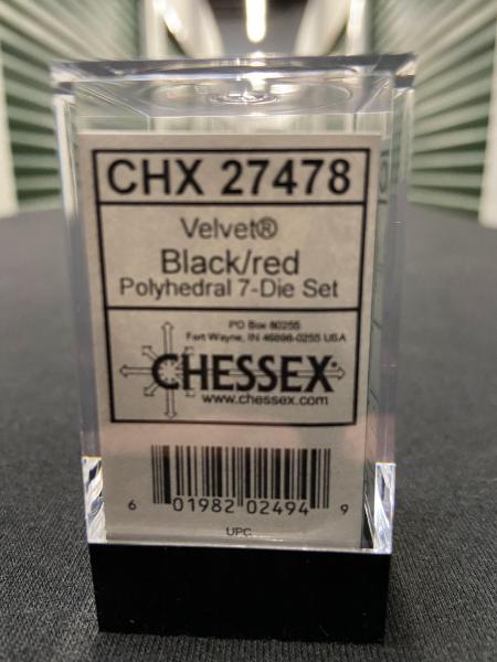 Chessex Velvet Black/Red 7-Die Set picture