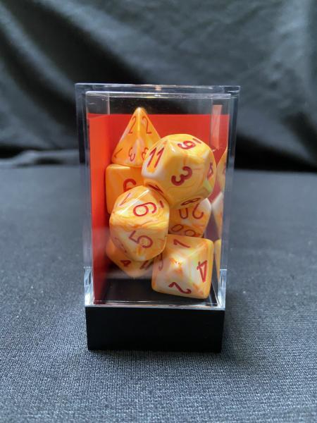 Chessex Festival Sunburst/Red 7-Die Set picture