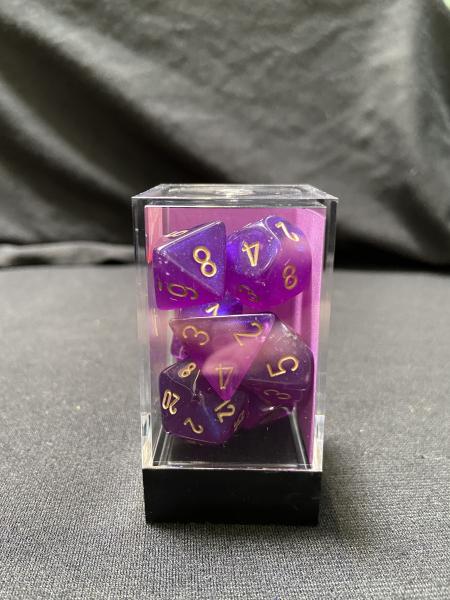 Chessex Borealis Royal Purple/Gold 7-Die Set picture