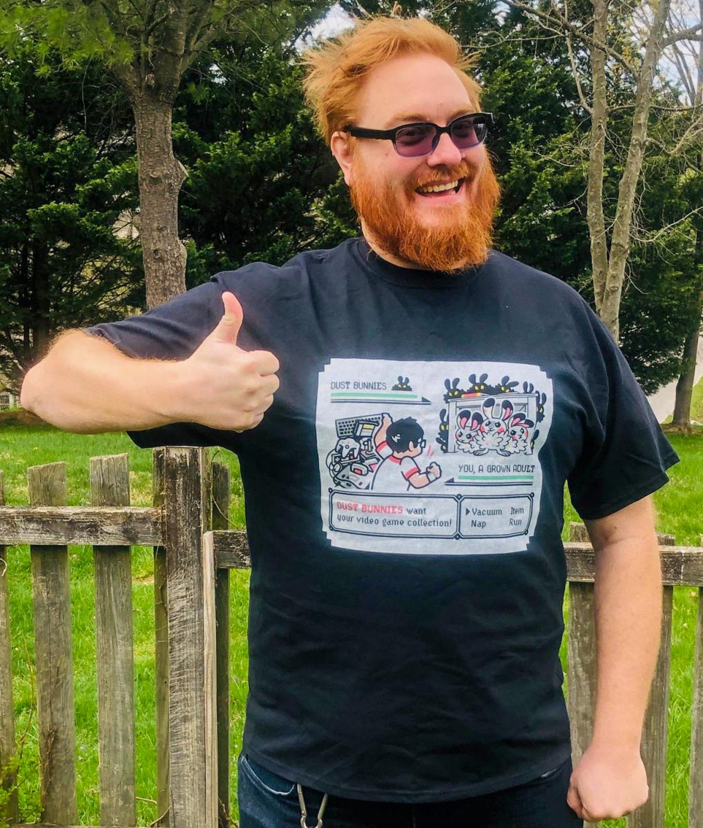 Pokemon vs. Dust Bunnies (Red) (Men's/Unisex) T-Shirt picture