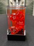 Chessex Translucent Orange/White Dice