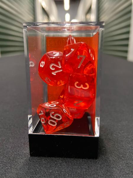 Chessex Translucent Orange/White Dice picture