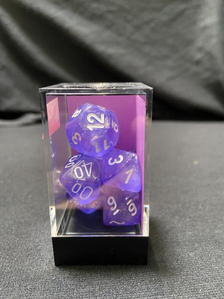 Chessex Borealis Purple/White Dice Set