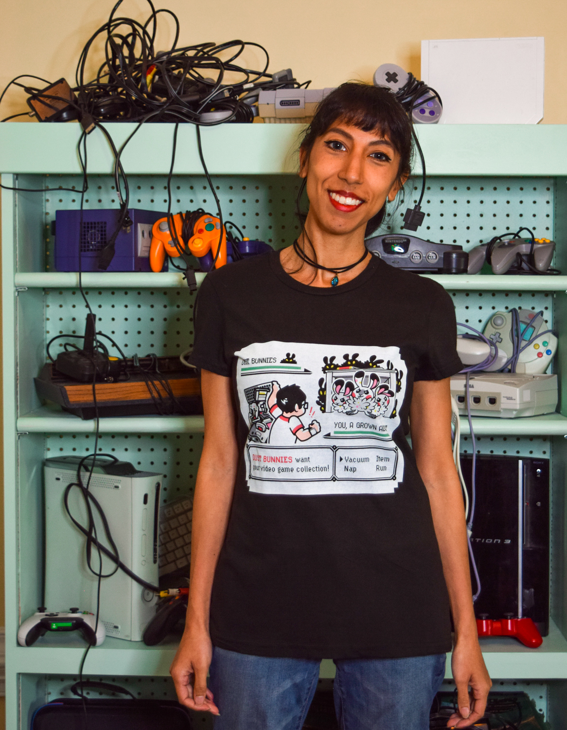 Pokemon vs. Dust Bunnies (Yellow) (Ladies') T-Shirt picture