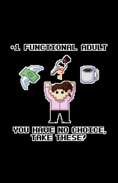 +1 Functional Adult (Female) 11" x 17" Print (Black) picture