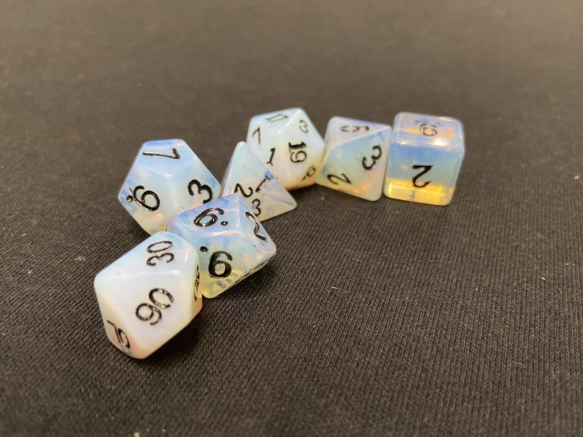 Large Opal 7-Piece Dice Set picture