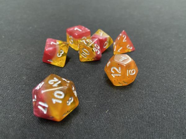 Kaplow Yellow Rose 7-Piece Dice Set picture