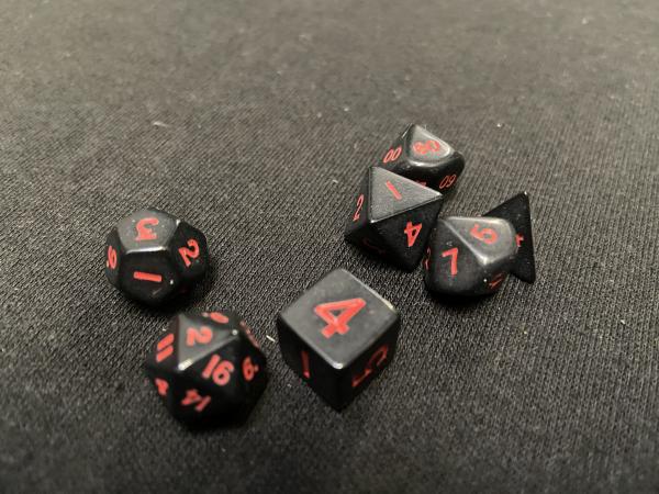 Koplow Red/Black 7-Piece Mini-Dice Set picture