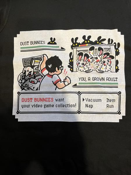 Pokemon vs. Dust Bunnies (Red) (Men's/Unisex) T-Shirt picture