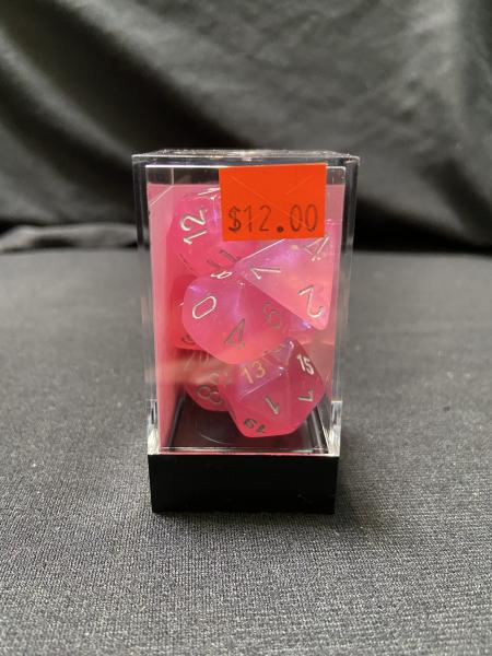 Chessex Borealis Pink/Silver 7-Die Set picture