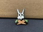 Pirate Doom Bunny Glow in the Dark Enamel Pin