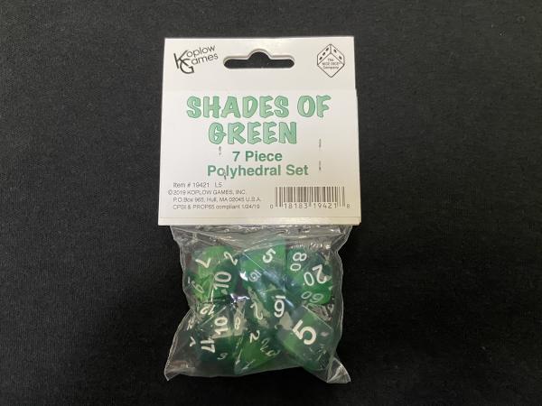 Koplow Shades of Green 7-Piece Dice Set picture