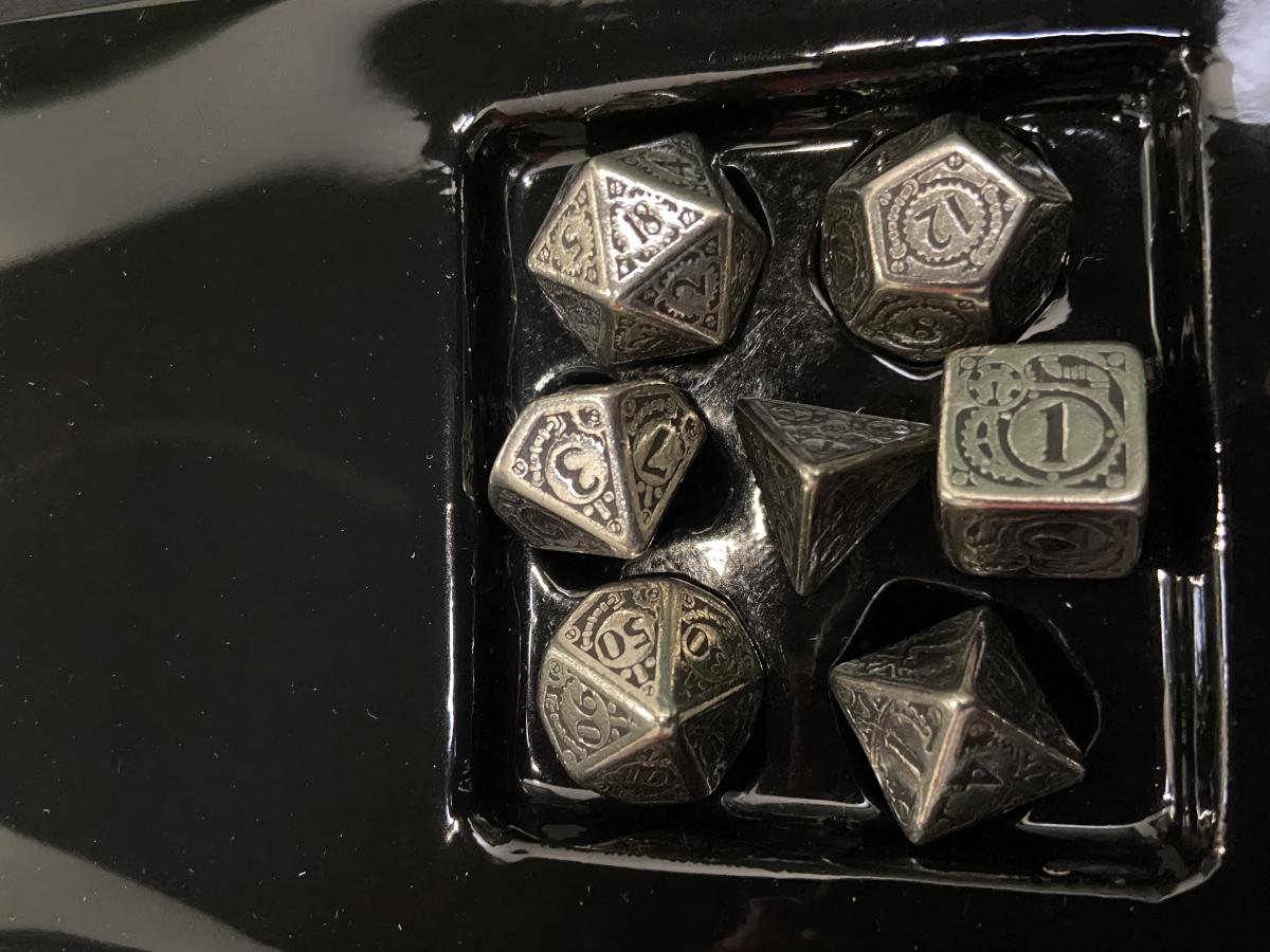 Steampunk Metal Dice Set picture