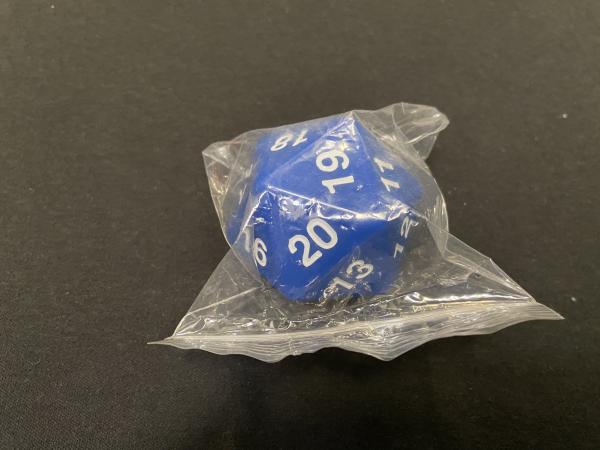 Large Solid D20 Dice (Blue) picture