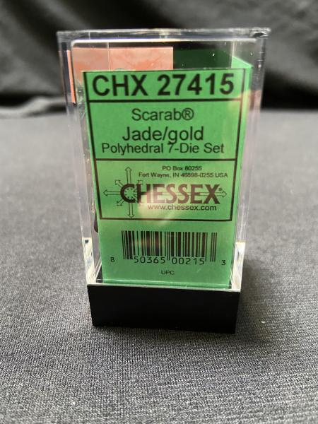 Chessex Scarab Jade/Gold 7-Die Set picture