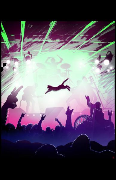 Mosh Pit Feline 11" x 17" Print picture