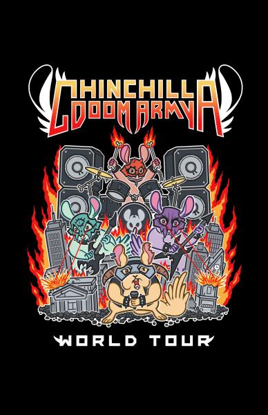 Chinchilla Doom Army 11" x 17" Print (Black) picture