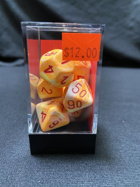 Chessex Festival Sunburst/Red 7-Die Set picture