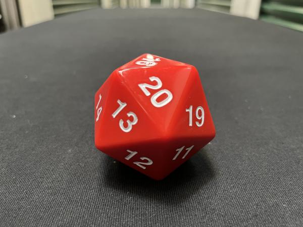 Large Solid D20 Dice (Red) picture