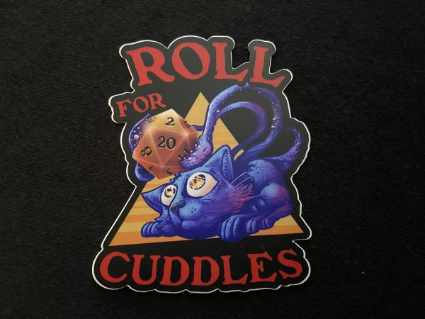 "Roll for Cuddles" Displacer Beast 4" Vinyl Decal picture