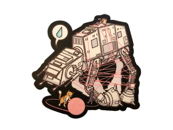 CATS VS. AT-AT VINYL DECAL (4") picture