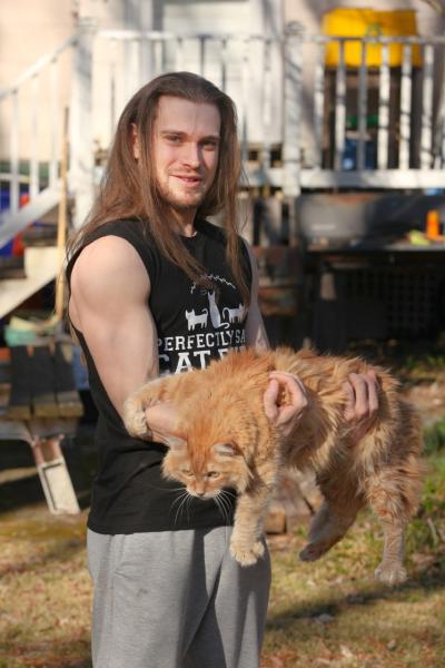 Perfectly Sane Cat Dude Muscle Tank picture