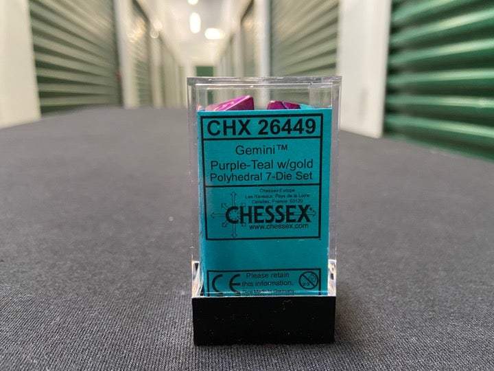Chessex Gemini Purple-Teal 7-Die Set picture
