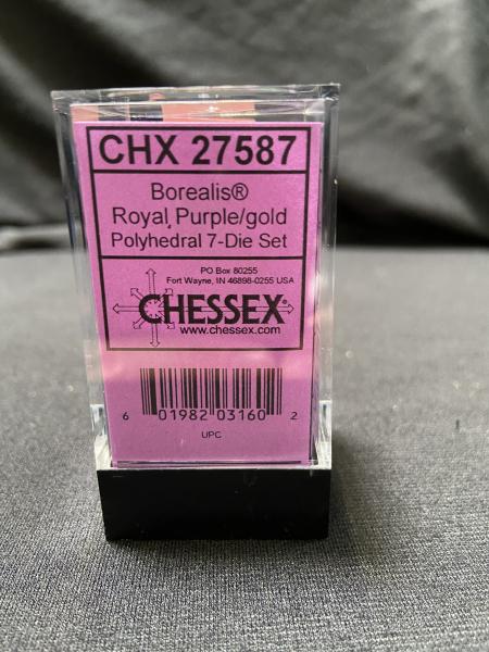 Chessex Borealis Royal Purple/Gold 7-Die Set picture