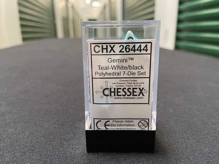 Chessex Gemini Teal-Black 7-Die Set picture