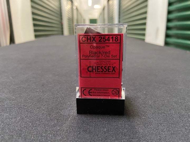 Chessex Opaque Black/Red 7-Die Set picture